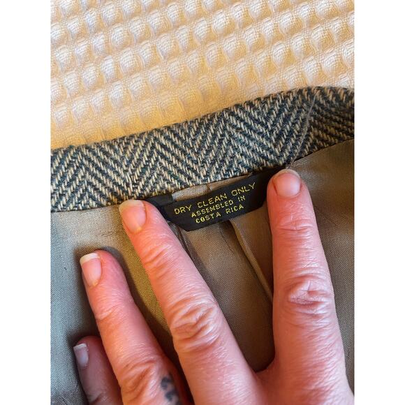 Farah Clothing Co Men's Brown Tweed Wool Elbow Patch Blazer Size 44R Academia - Picture 9 of 16